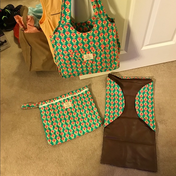 My Chikadee diaper bag with wet bag & changing pad